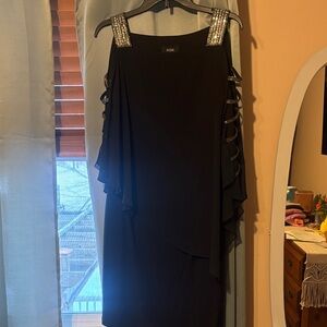 MSK Black Gown with Silver Accents